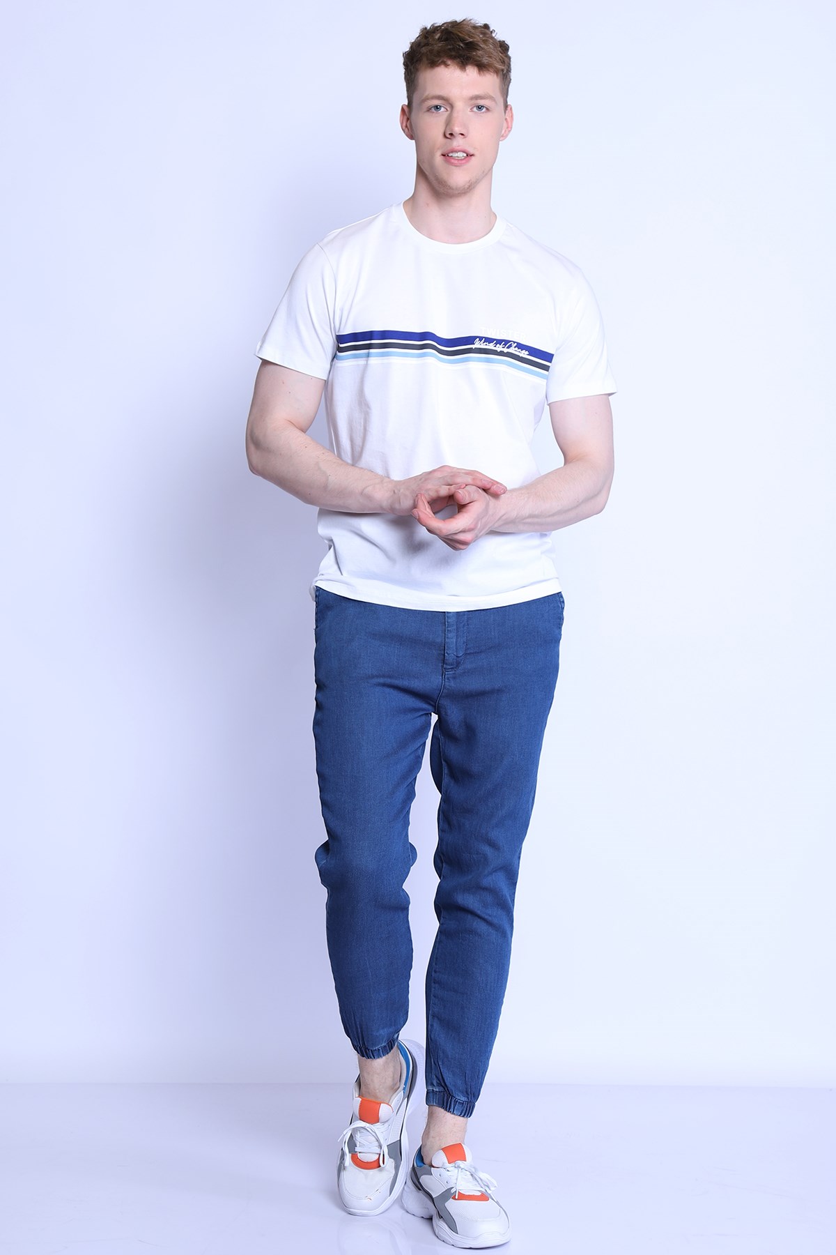 Erkek    Pantolon Slim jogger-003-02 BlueErkek    Pantolon Slim jogger-003-02 Blue