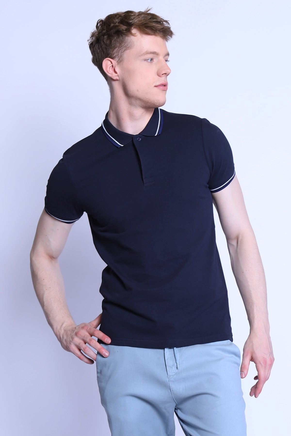 Erkek   Polo Yaka Tshirt Ets 2151 LACIVERTErkek   Polo Yaka Tshirt Ets 2151 LACIVERT