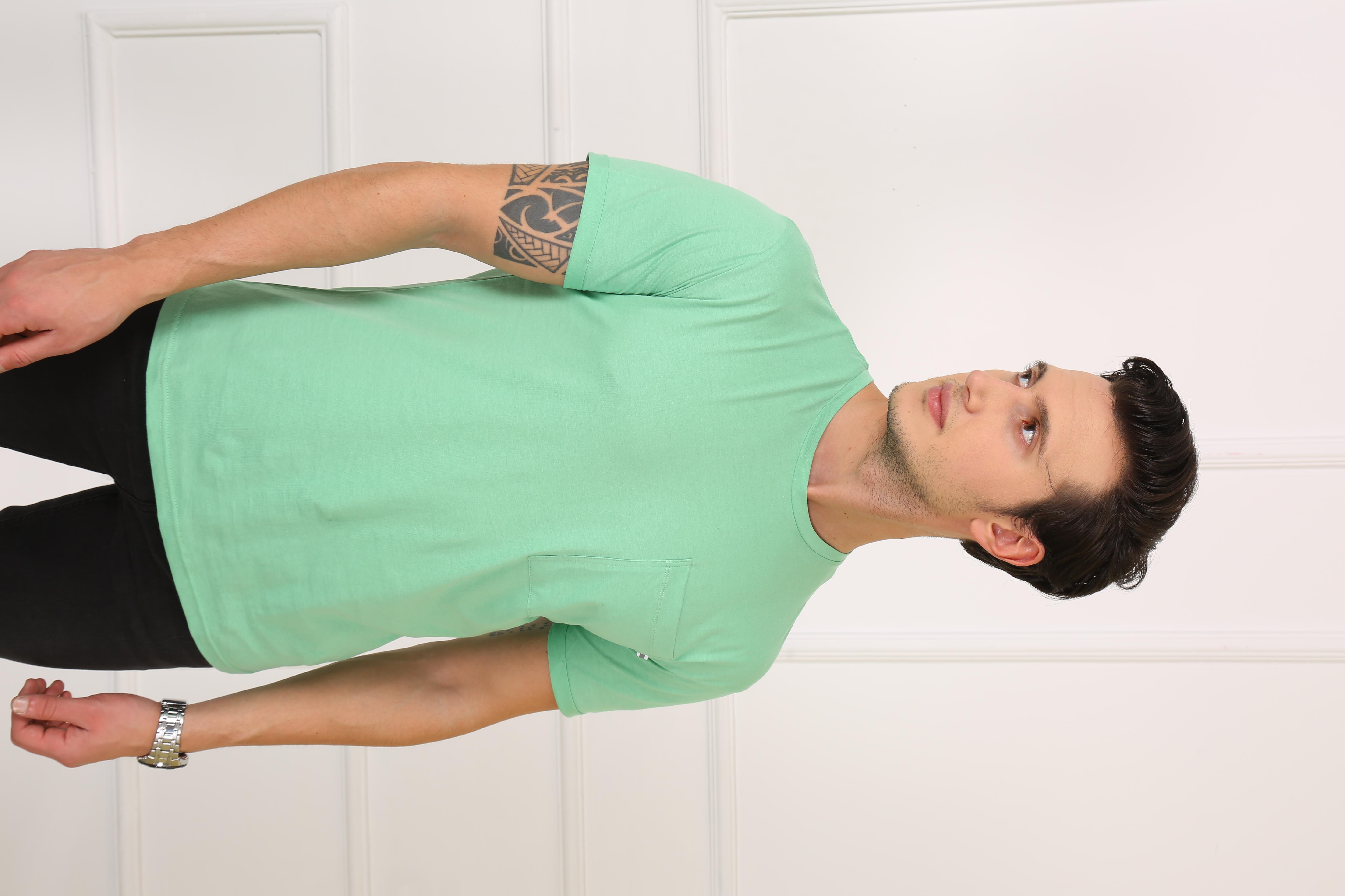 Erkek Relaxed  Bisiklet Yaka Tshirt Ets 2037 A.YEŞİLErkek Relaxed  Bisiklet Yaka Tshirt Ets 2037 A.YEŞİL