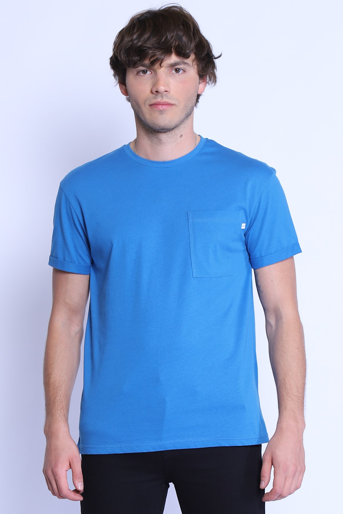Erkek Relaxed  Bisiklet Yaka Tshirt Ets 2037 K.MAVIErkek Relaxed  Bisiklet Yaka Tshirt Ets 2037 K.MAVI