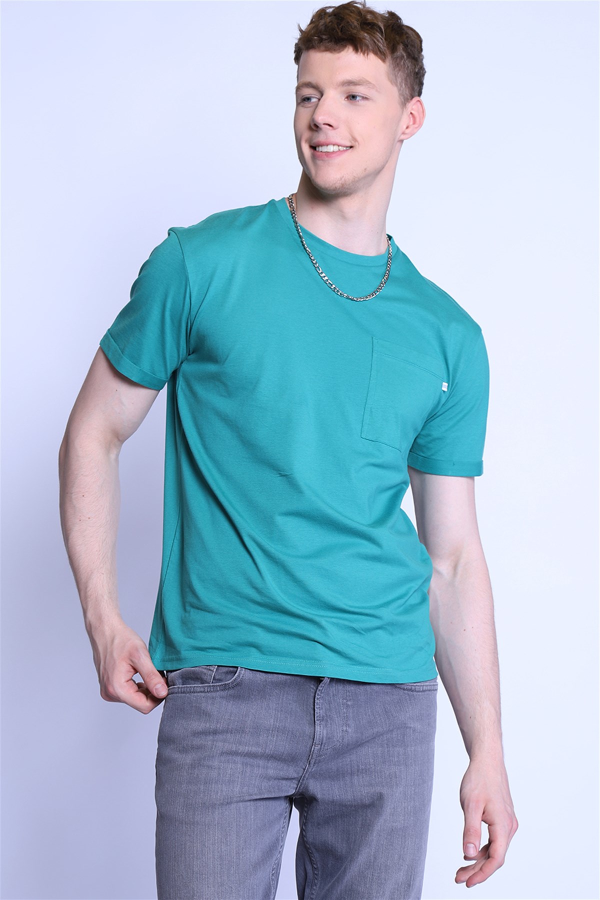 Erkek Relaxed  Bisiklet Yaka Tshirt Ets 2037 A.ZÜMRÜTErkek Relaxed  Bisiklet Yaka Tshirt Ets 2037 A.ZÜMRÜT