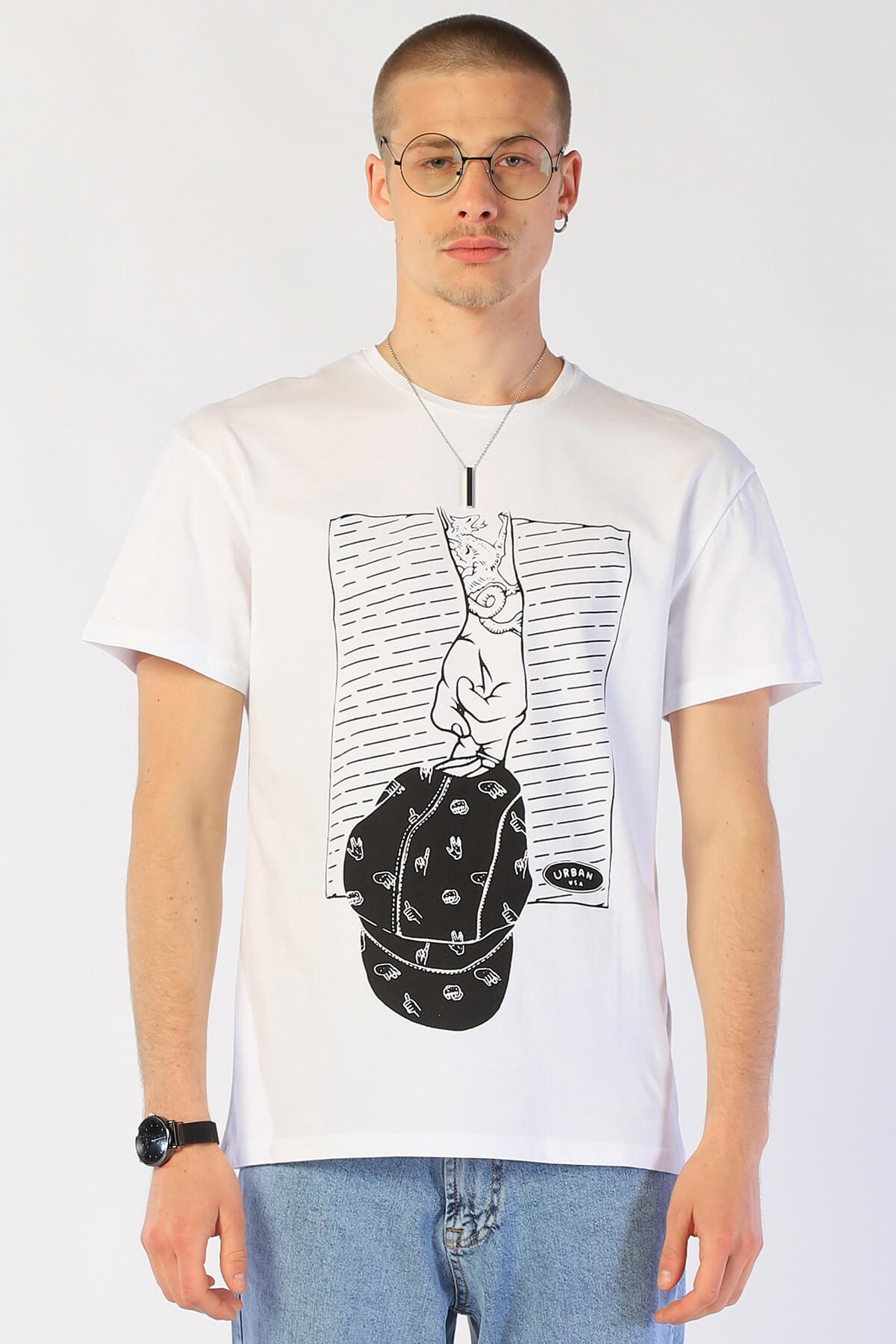 Erkek Relaxed Tshirt Ets 2025 BEYAZErkek Relaxed Tshirt Ets 2025 BEYAZ
