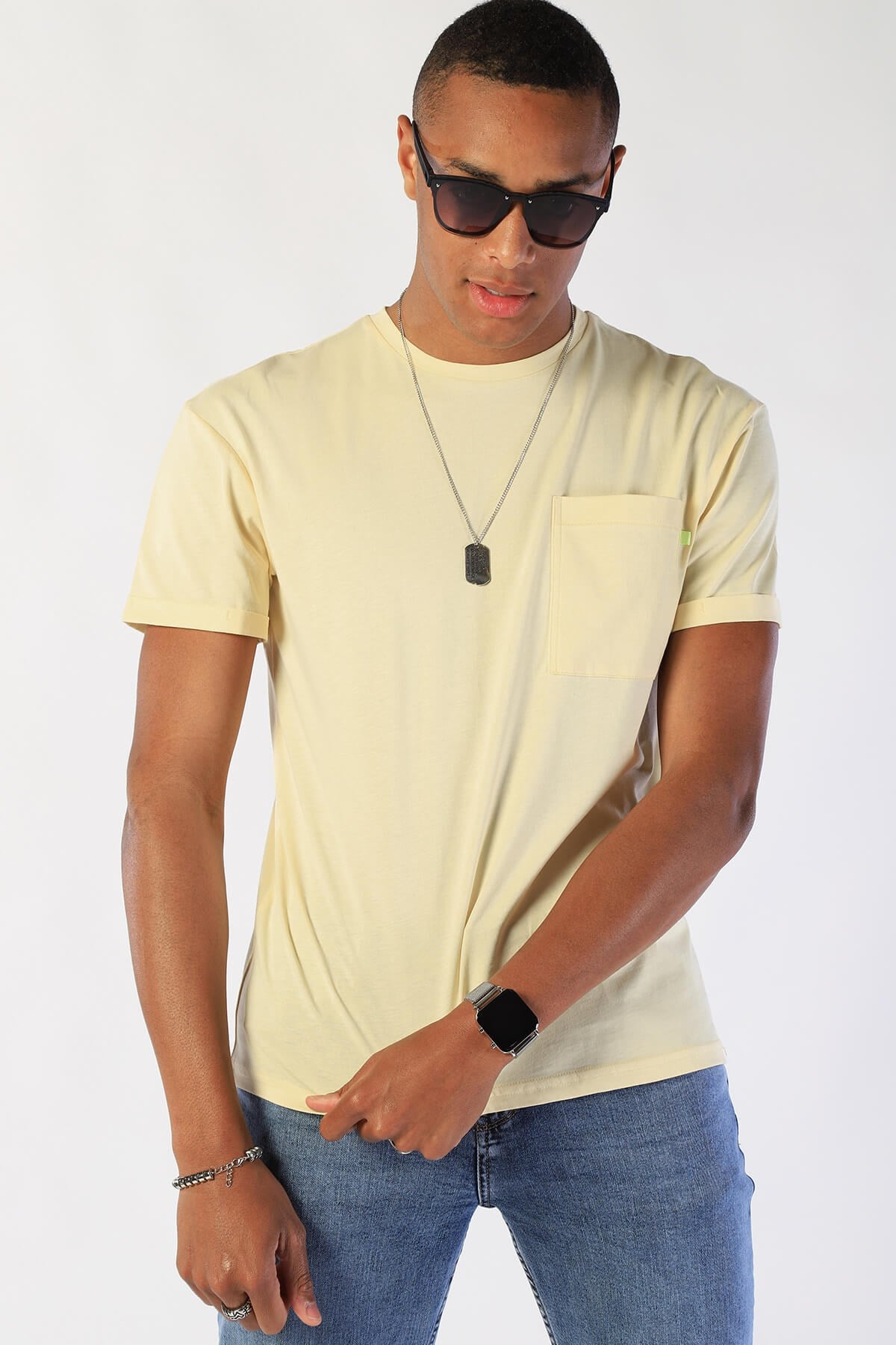 Erkek Relaxed   Tshirt Ets 2037 A.SARIErkek Relaxed   Tshirt Ets 2037 A.SARI