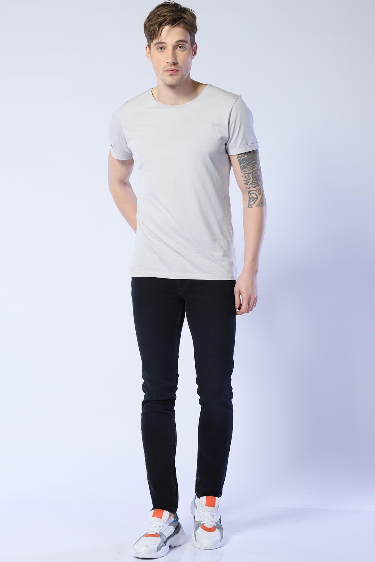Erkek Skinny Fit  Düşük Bel Pantolon Panama 621-02 Blue BlackErkek Skinny Fit  Düşük Bel Pantolon Panama 621-02 Blue Black