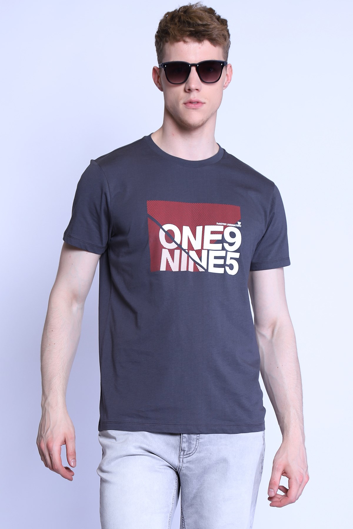 Erkek Slim Fit  Bisiklet Yaka Tshirt Ets 2093 ANTRASITErkek Slim Fit  Bisiklet Yaka Tshirt Ets 2093 ANTRASIT