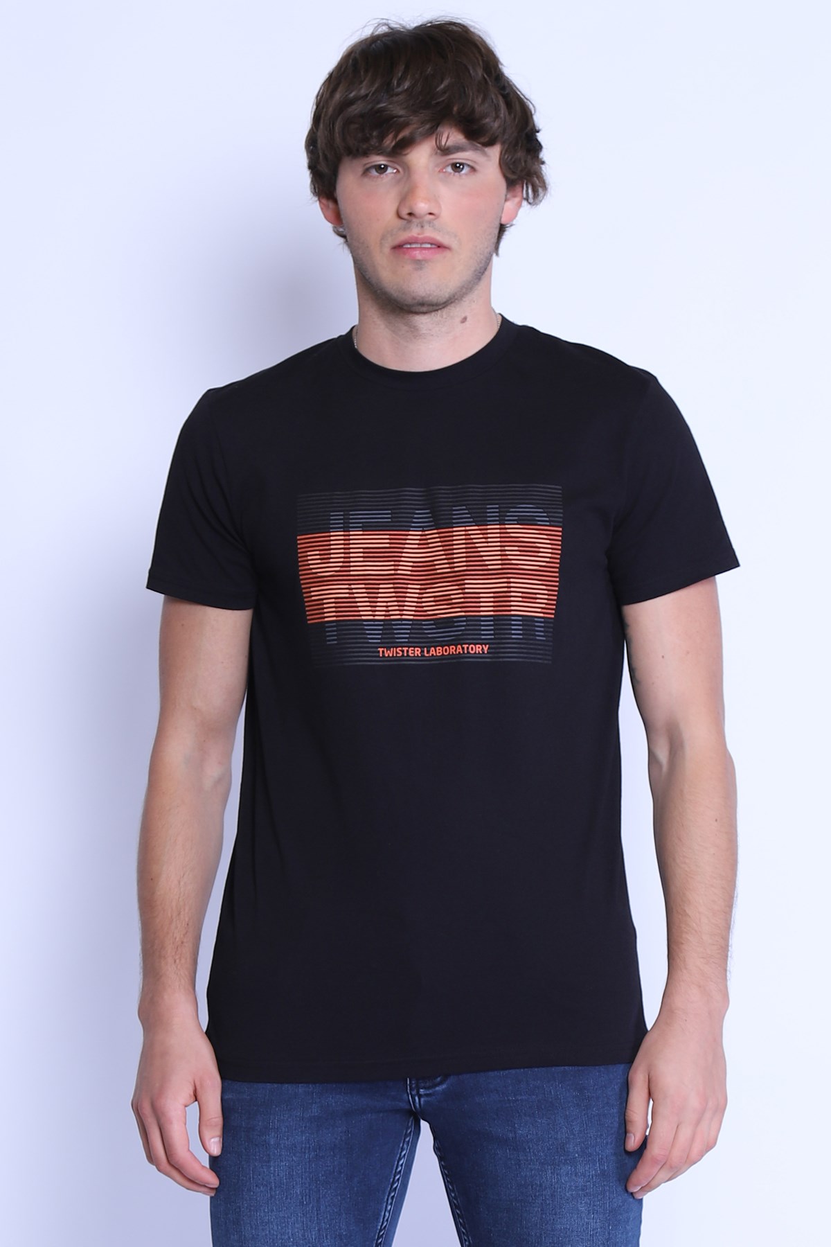 Erkek Slim Fit  Bisiklet Yaka Tshirt Ets 2092 SIYAHErkek Slim Fit  Bisiklet Yaka Tshirt Ets 2092 SIYAH