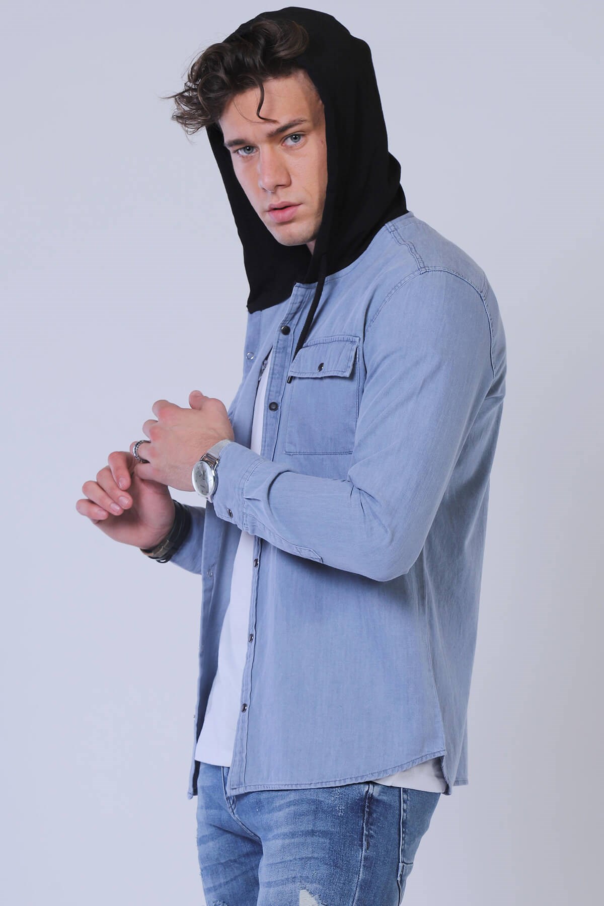 Erkek Slim Fit Gömlek Eg 1810 MAVIErkek Slim Fit Gömlek Eg 1810 MAVI
