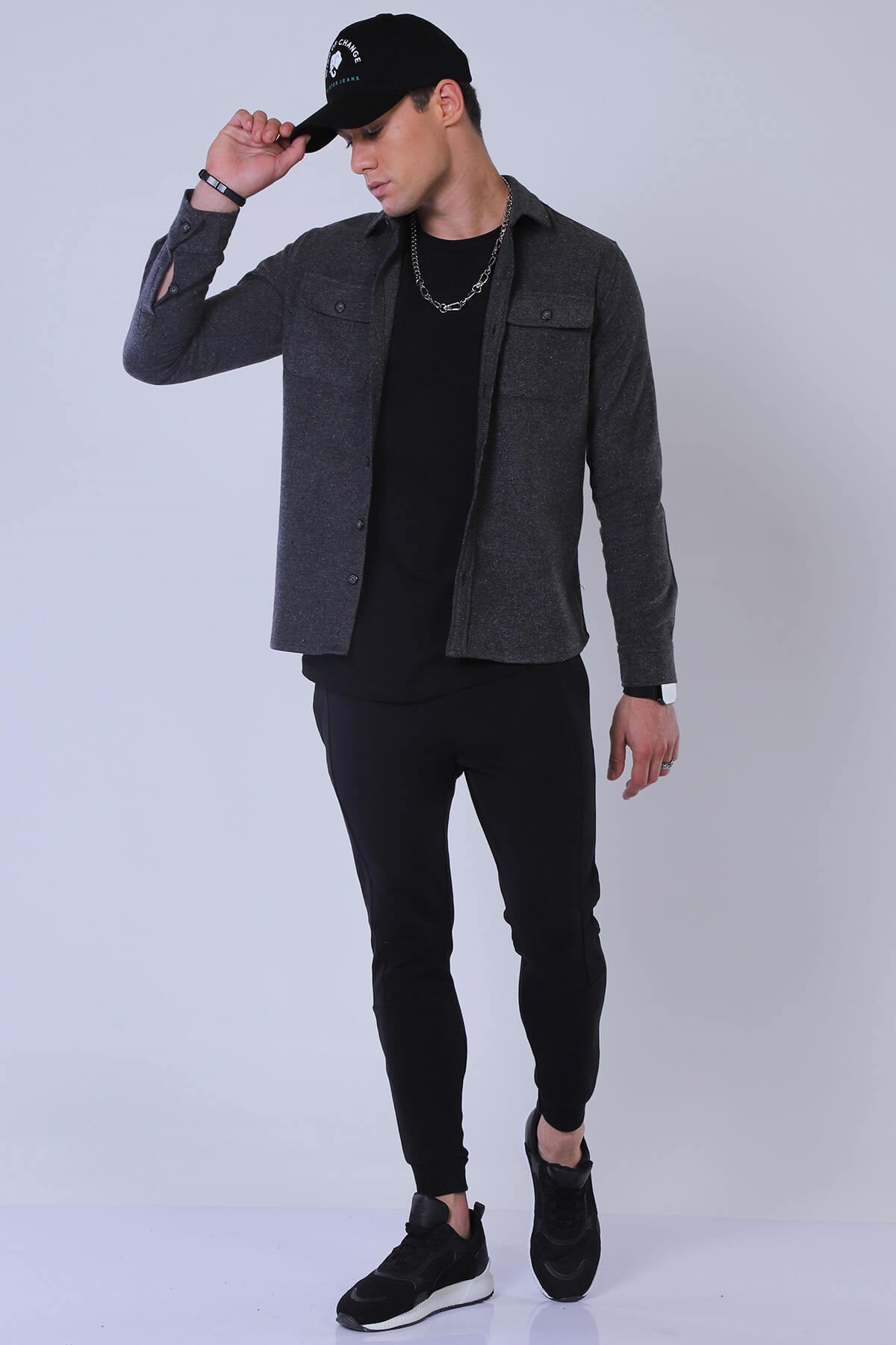 Erkek Slim Fit Gömlek Eg 1814 ANTRASITErkek Slim Fit Gömlek Eg 1814 ANTRASIT
