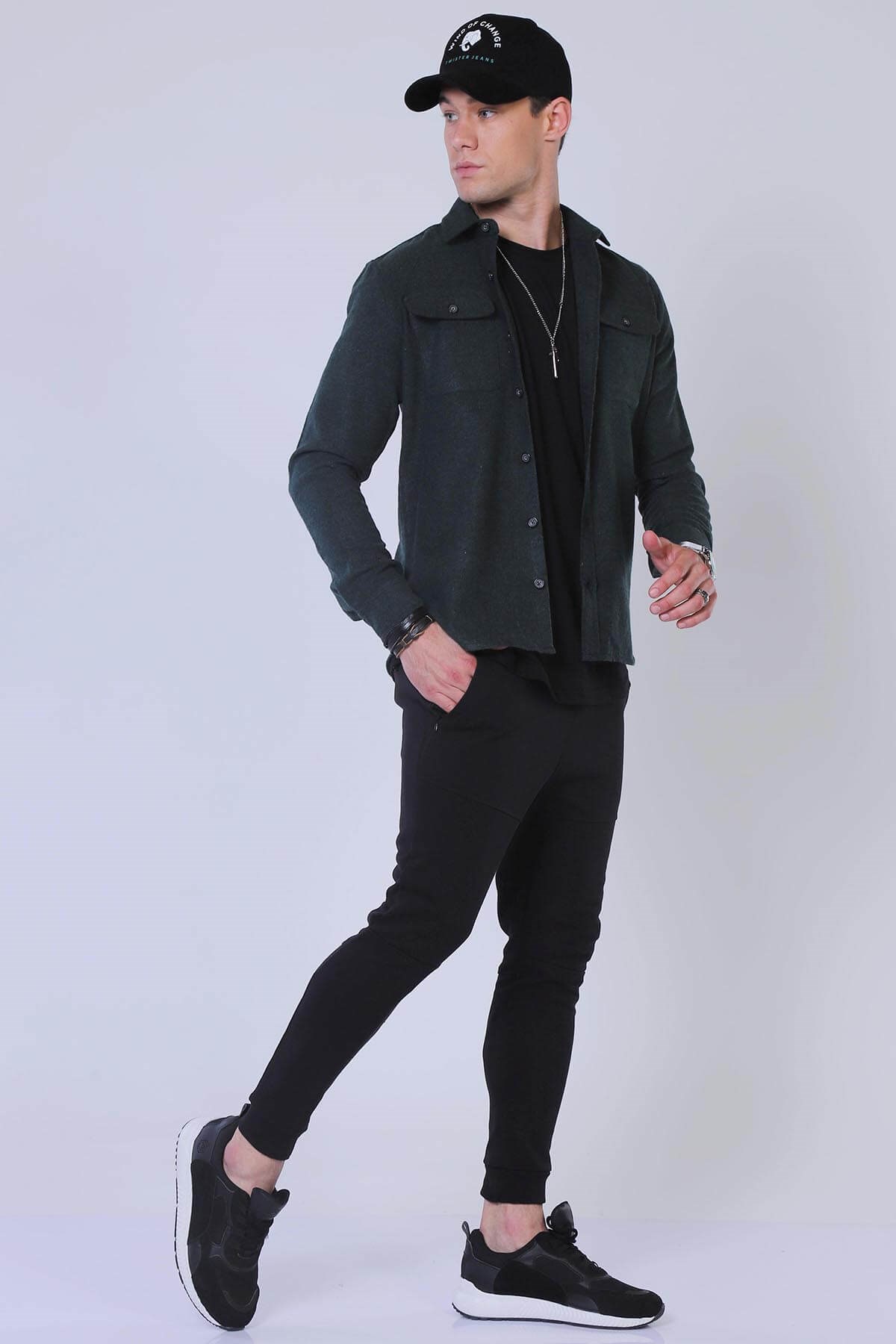 Erkek Slim Fit Gömlek Eg 1814 YESILErkek Slim Fit Gömlek Eg 1814 YESIL