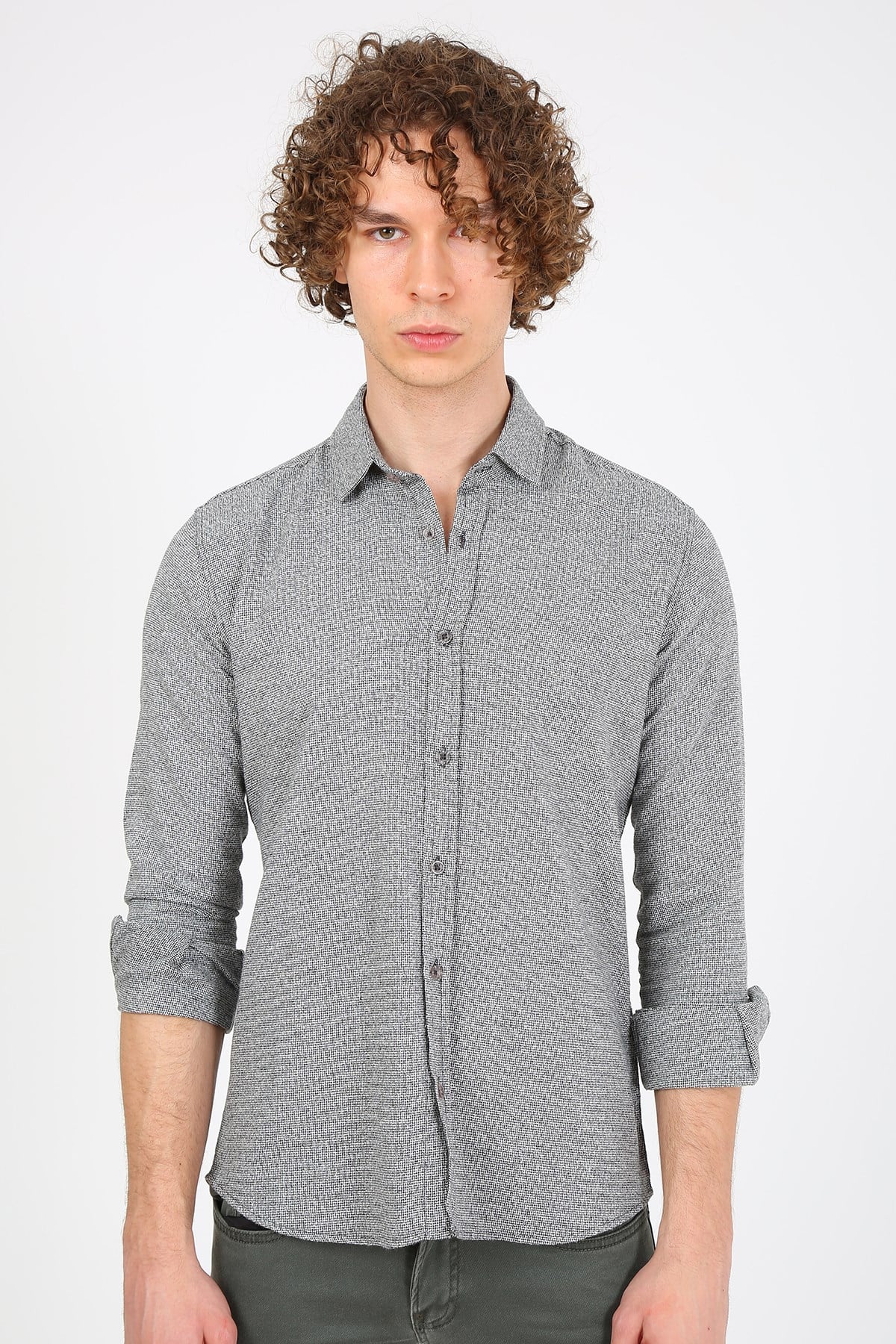 Erkek Slim Fit Gömlek Eg 1840 YESILErkek Slim Fit Gömlek Eg 1840 YESIL