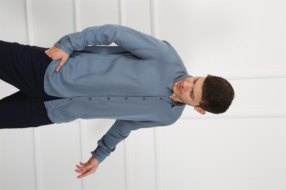 Erkek Slim Fit Gömlek Eg 1841-01 LODOSErkek Slim Fit Gömlek Eg 1841-01 LODOS