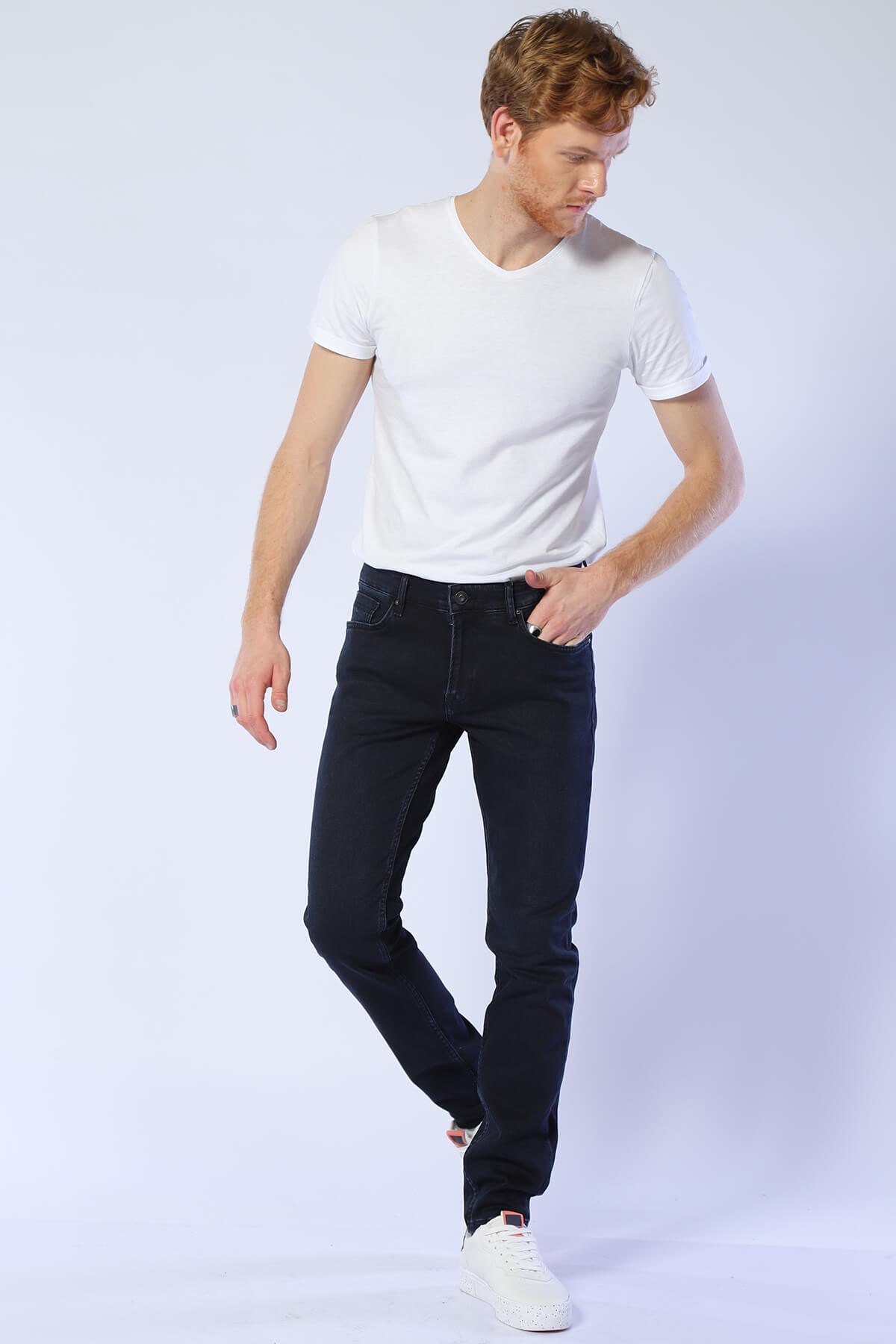 Erkek Slim Fit  Normal Bel Pantolon Gabon 622-01 Blue BlackErkek Slim Fit  Normal Bel Pantolon Gabon 622-01 Blue Black
