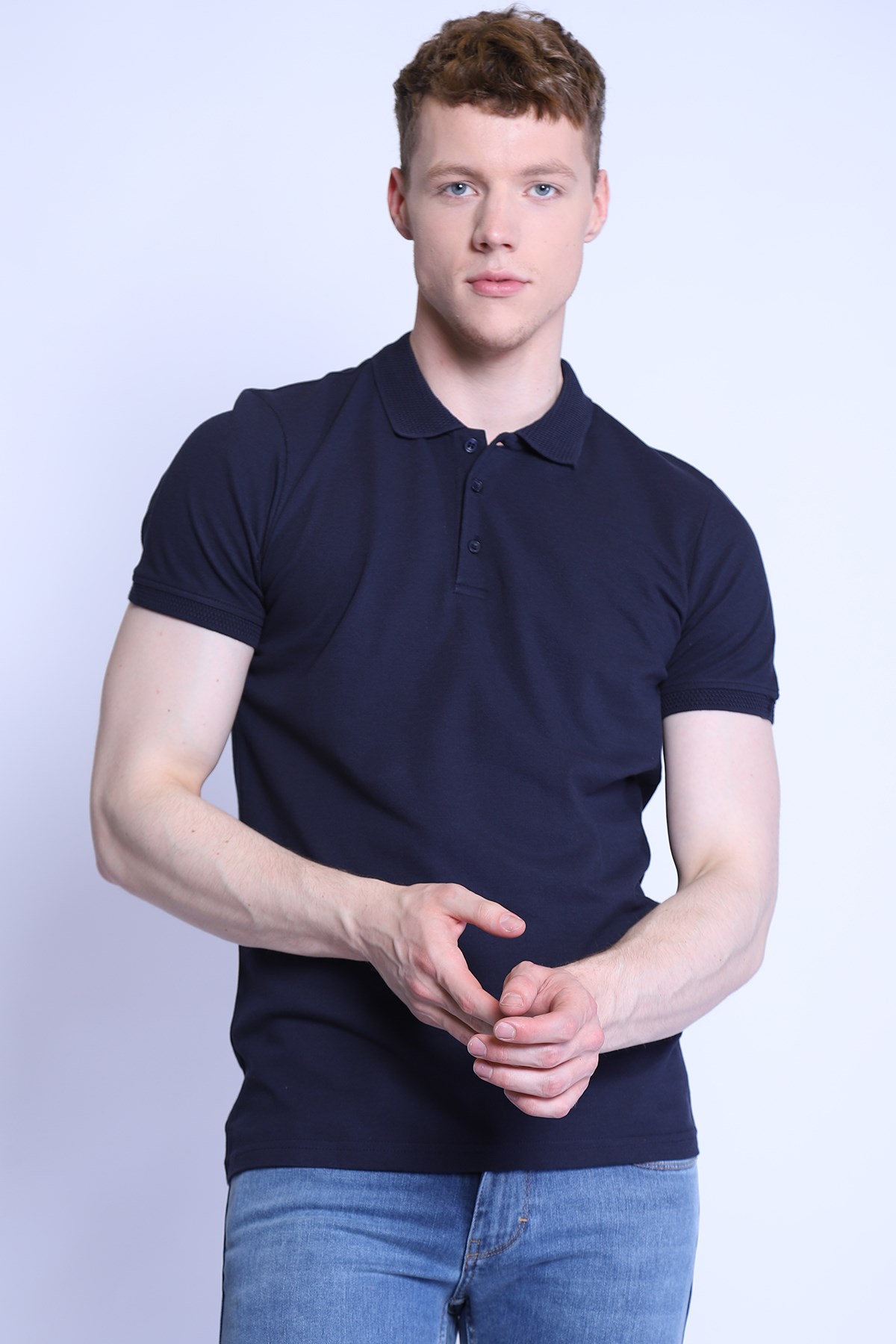 Erkek Slim Fit  Polo Yaka Tshirt Ets 1821 LACIVERTErkek Slim Fit  Polo Yaka Tshirt Ets 1821 LACIVERT