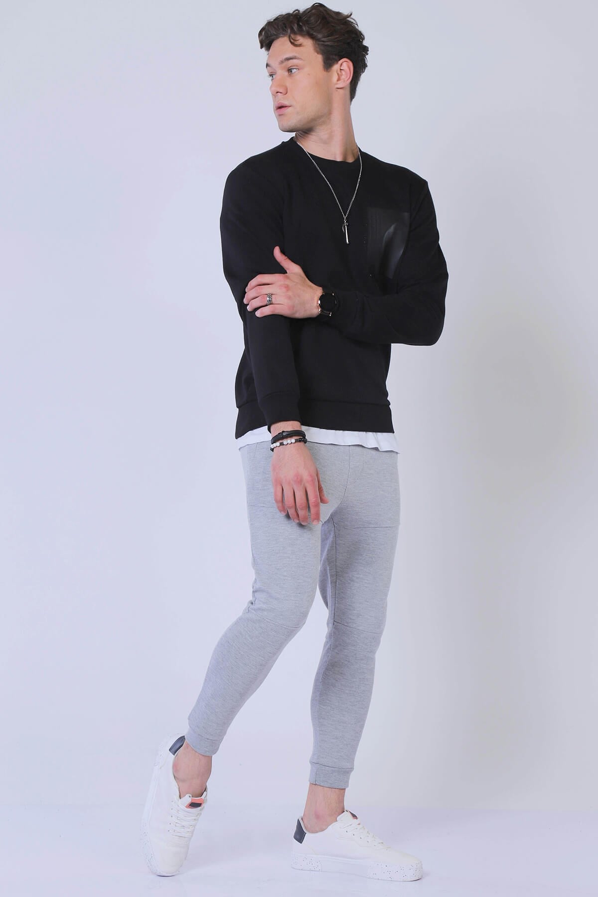 Erkek Slim Fit Sweatshirt Esw 1779 SIYAHErkek Slim Fit Sweatshirt Esw 1779 SIYAH