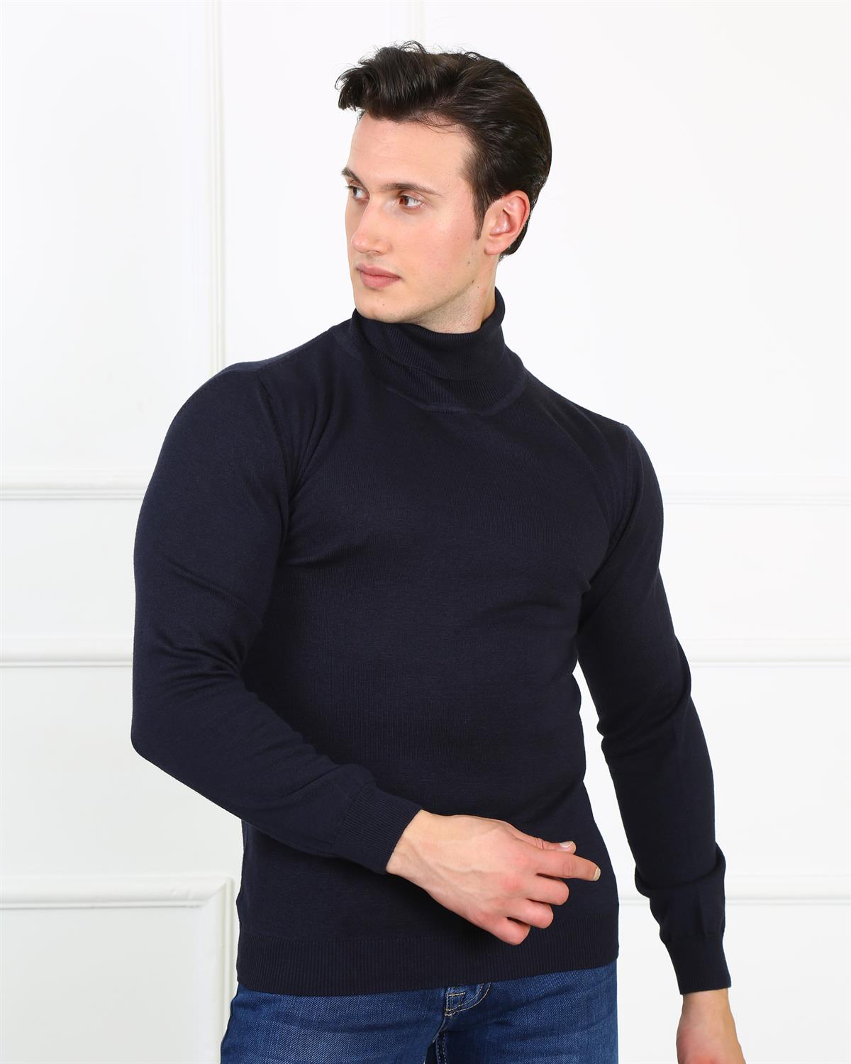 Erkek Slim Fit Trıko Et 3623 (t) LACIVERTErkek Slim Fit Trıko Et 3623 (t) LACIVERT