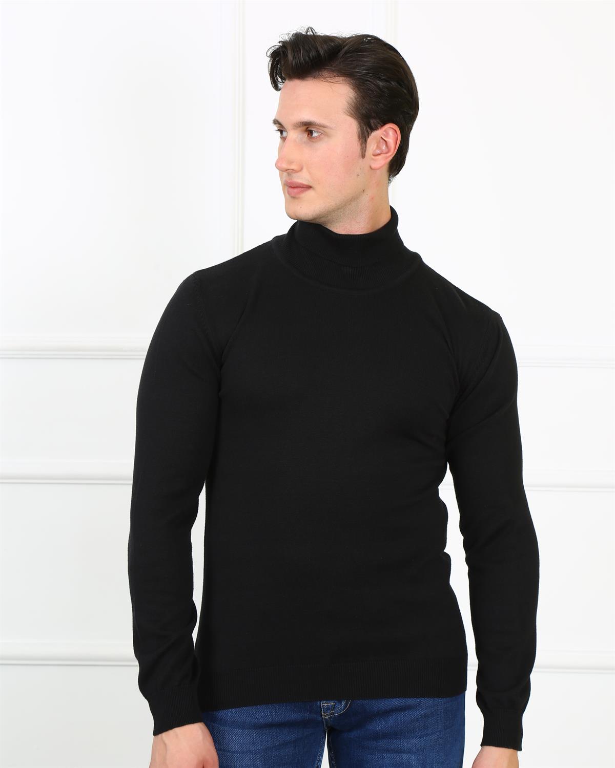 Erkek Slim Fit Trıko Et 3623 (t) SIYAHErkek Slim Fit Trıko Et 3623 (t) SIYAH