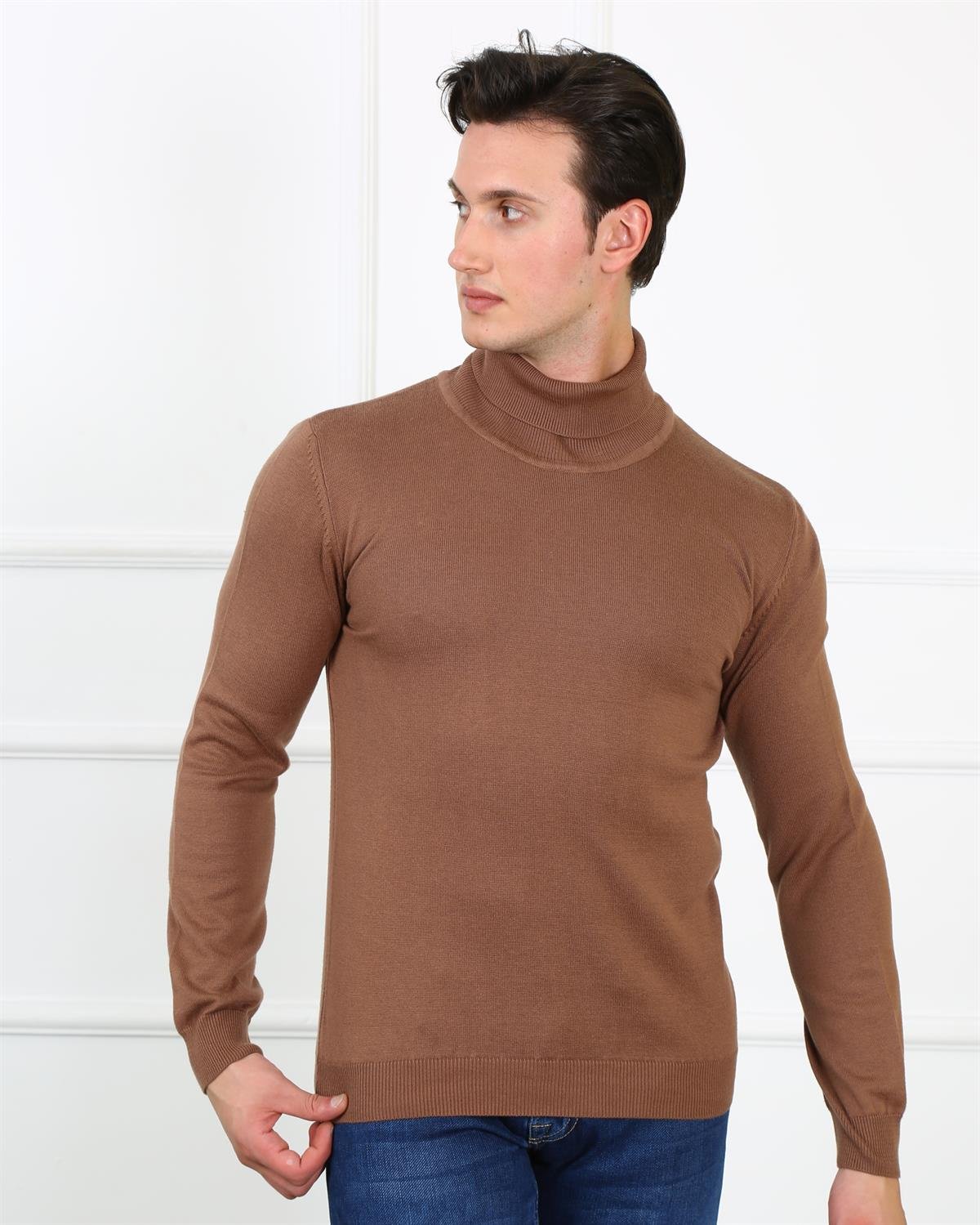Erkek Slim Fit Trıko Et 3623 (t) KAHVEErkek Slim Fit Trıko Et 3623 (t) KAHVE