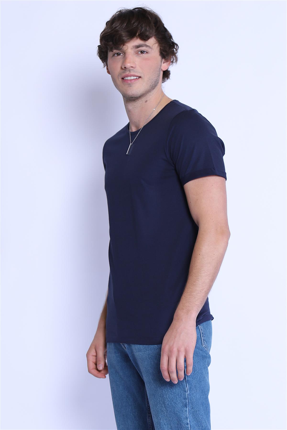 Erkek Slim Fit   Tshirt Ets 1828 LACIVERTErkek Slim Fit   Tshirt Ets 1828 LACIVERT