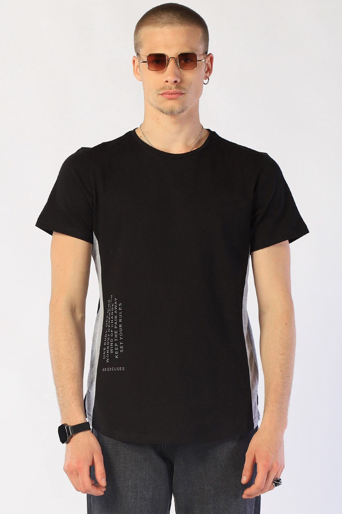 Erkek Slim Fit   Tshirt Ets 2051 SIYAHErkek Slim Fit   Tshirt Ets 2051 SIYAH