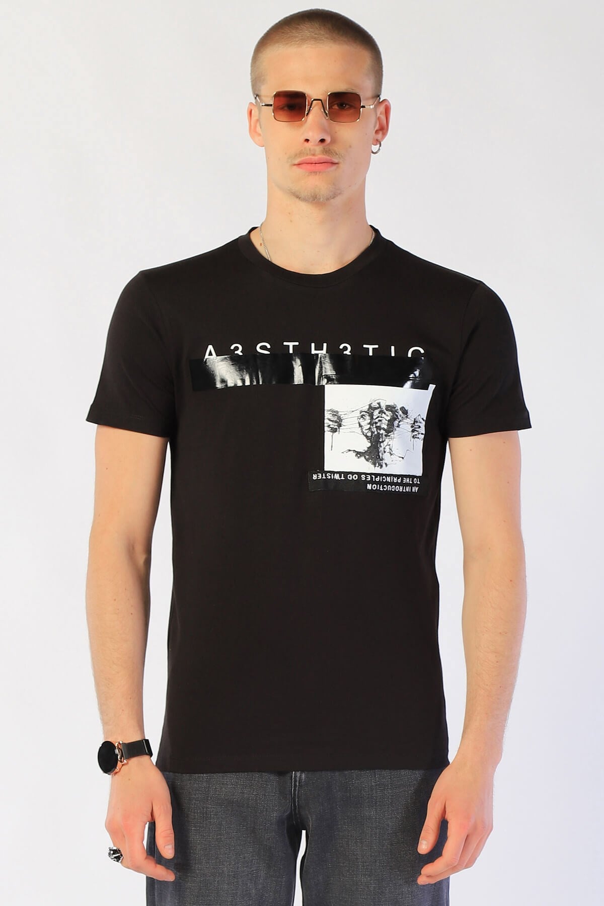 Erkek Slim Fit   Tshirt Ets 2056 SIYAHErkek Slim Fit   Tshirt Ets 2056 SIYAH