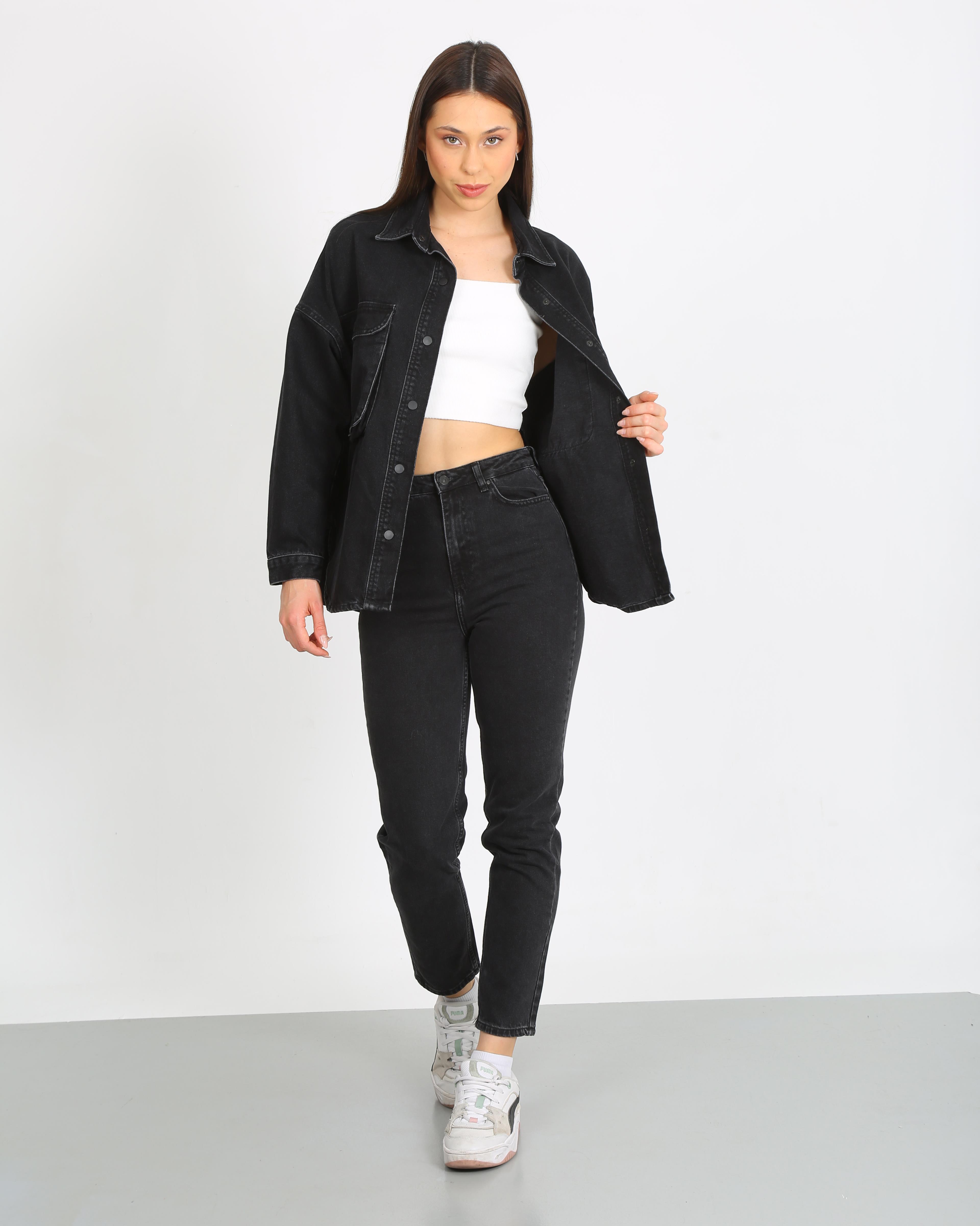 Kadın  Ceket Bg j66-01 Black BlackKadın  Ceket Bg j66-01 Black Black