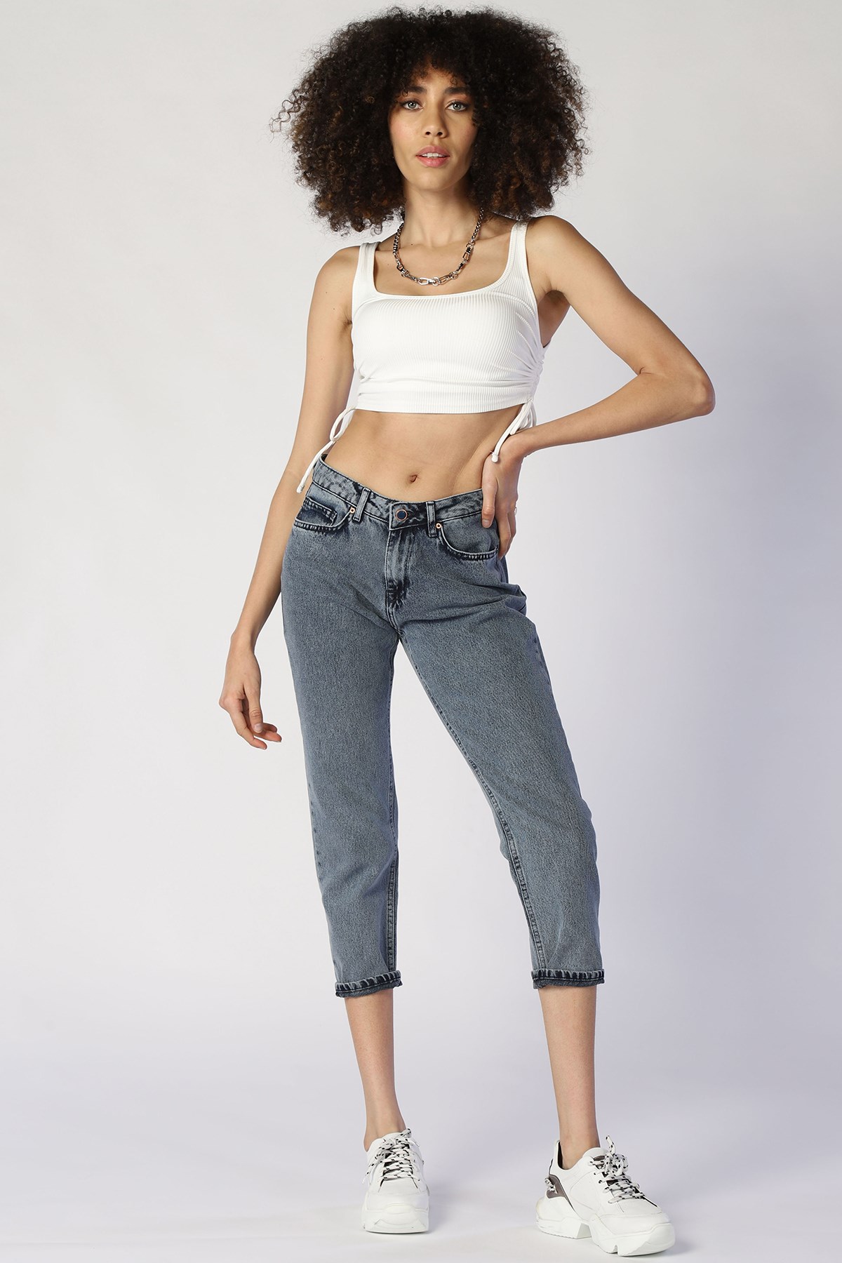 Kadın    Pantolon Tyra 9318-21 GRI MAVIKadın    Pantolon Tyra 9318-21 GRI MAVI