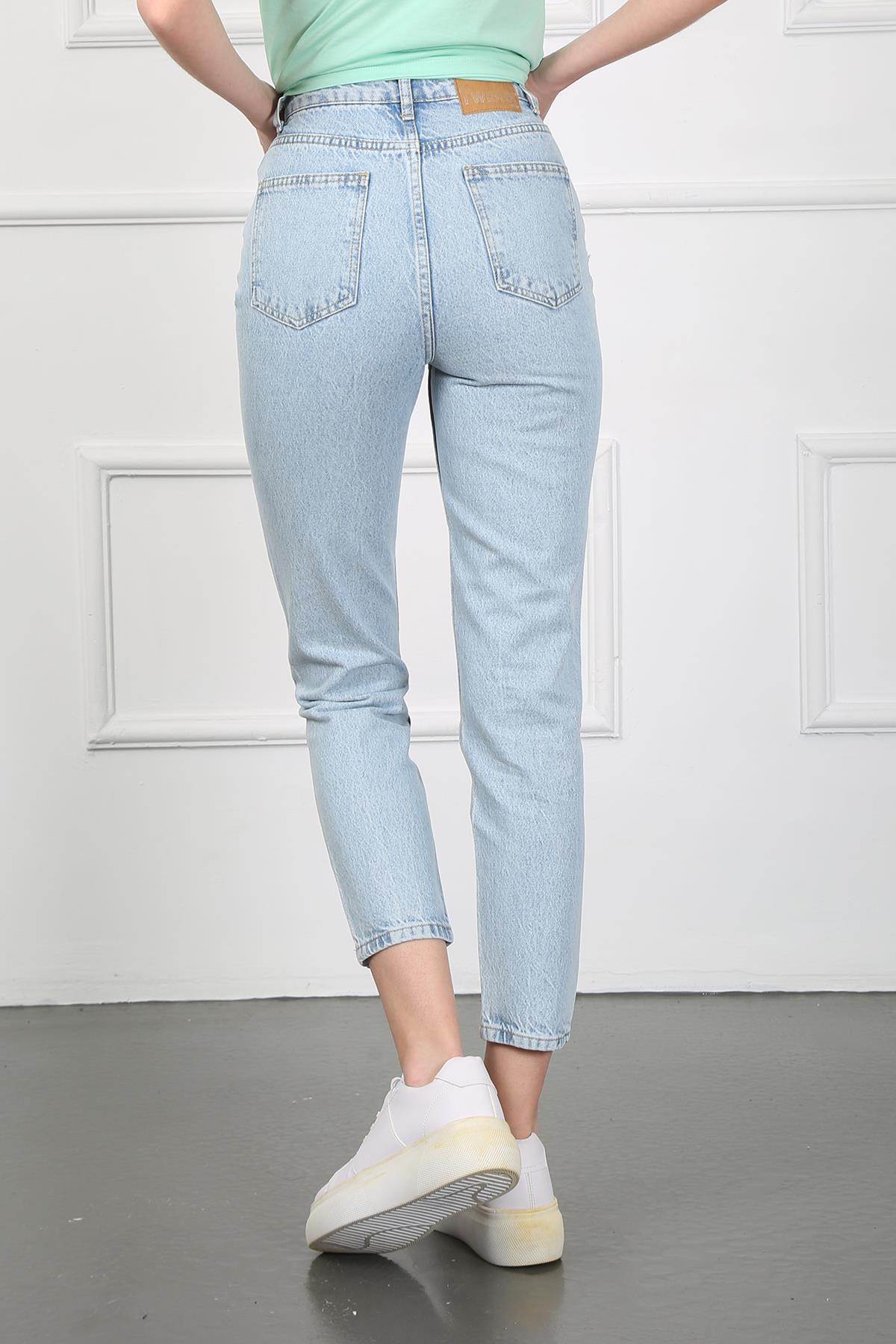 Kadın REGULAR MOM   Pantolon Anna 9424-04 LIGHT BLUEKadın REGULAR MOM   Pantolon Anna 9424-04 LIGHT BLUE