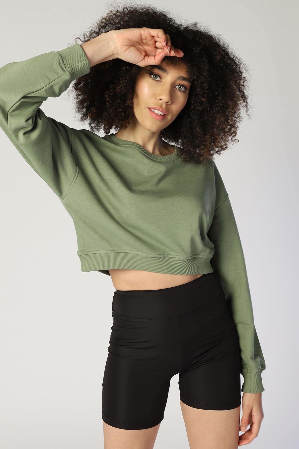 Kadın  Sweatshirt Bsw 1002 LIGHT GREENKadın  Sweatshirt Bsw 1002 LIGHT GREEN