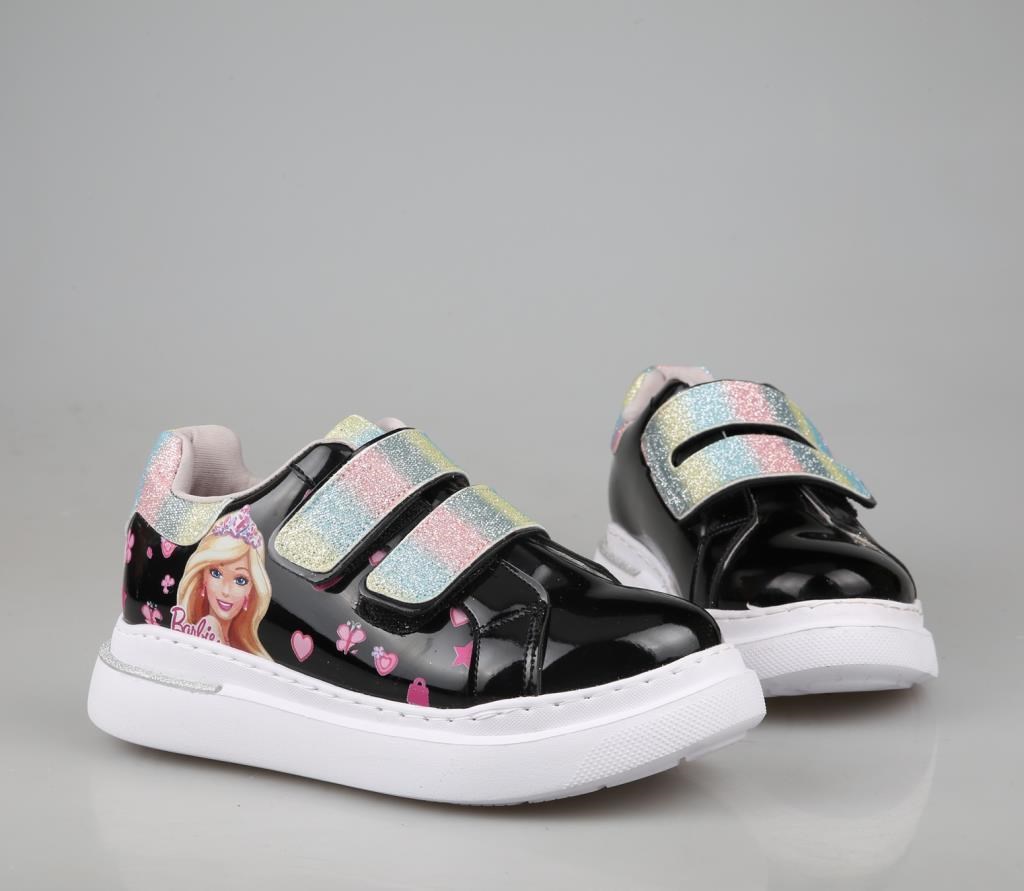 Bücür Ortopedi 502 Barbili Siyah Çocuk Sneakers
