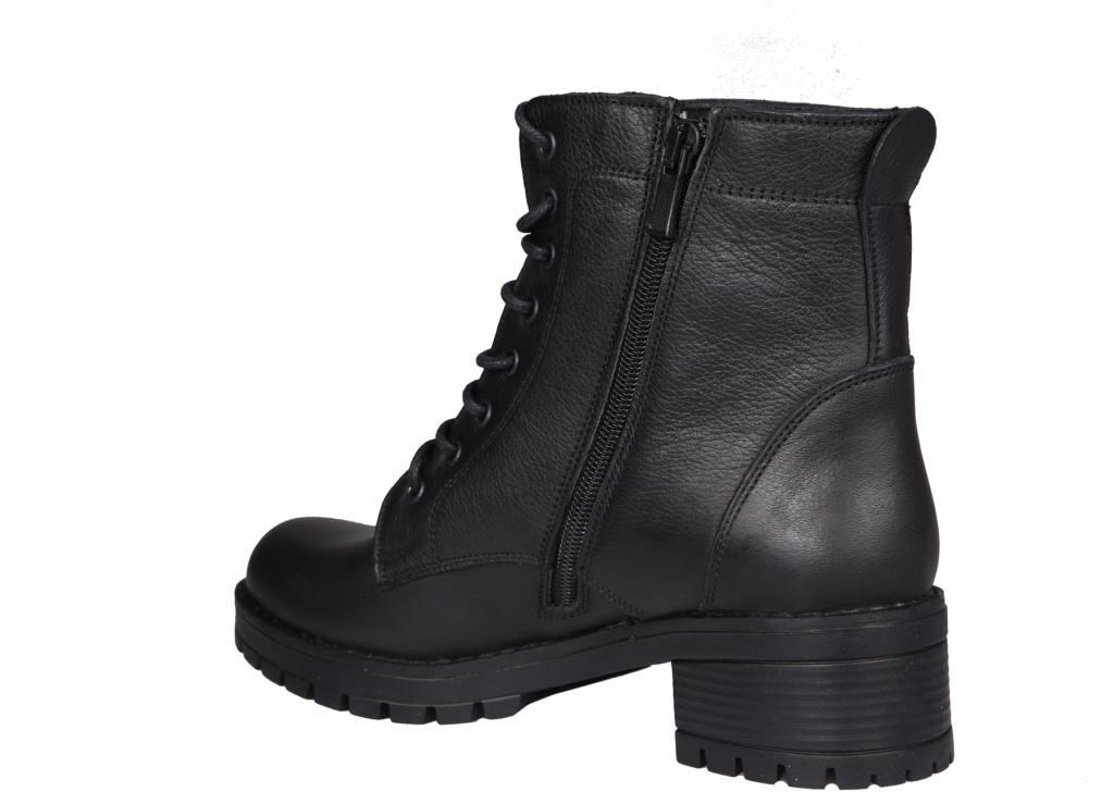 CASTLE BLACK 2680 Hakiki Deri Siyah Kadın Bot