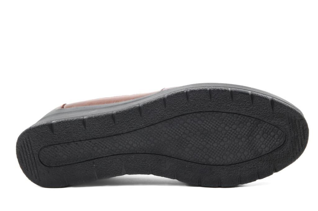 CASTLE BLACK 42765 Hakiki Deri Taba Kadın Günlük Anne Ayakkabısı