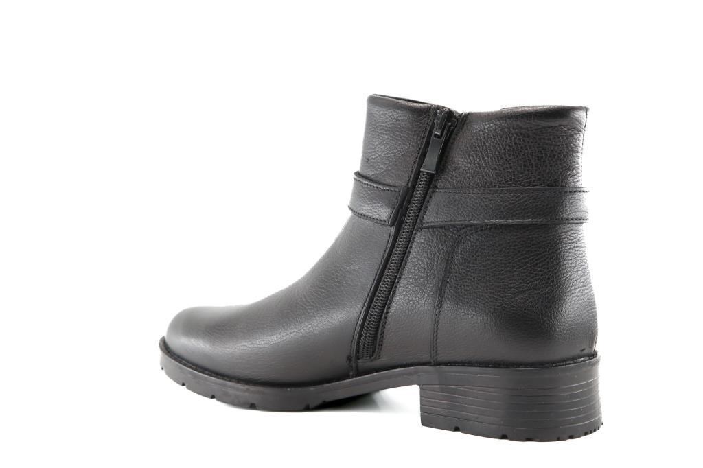 CASTLE BLACK 5966 Hakiki Deri Siyah Kadın Bot