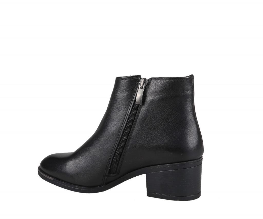 CASTLE BLACK 87503 Hakiki Deri Siyah Kadın Bot