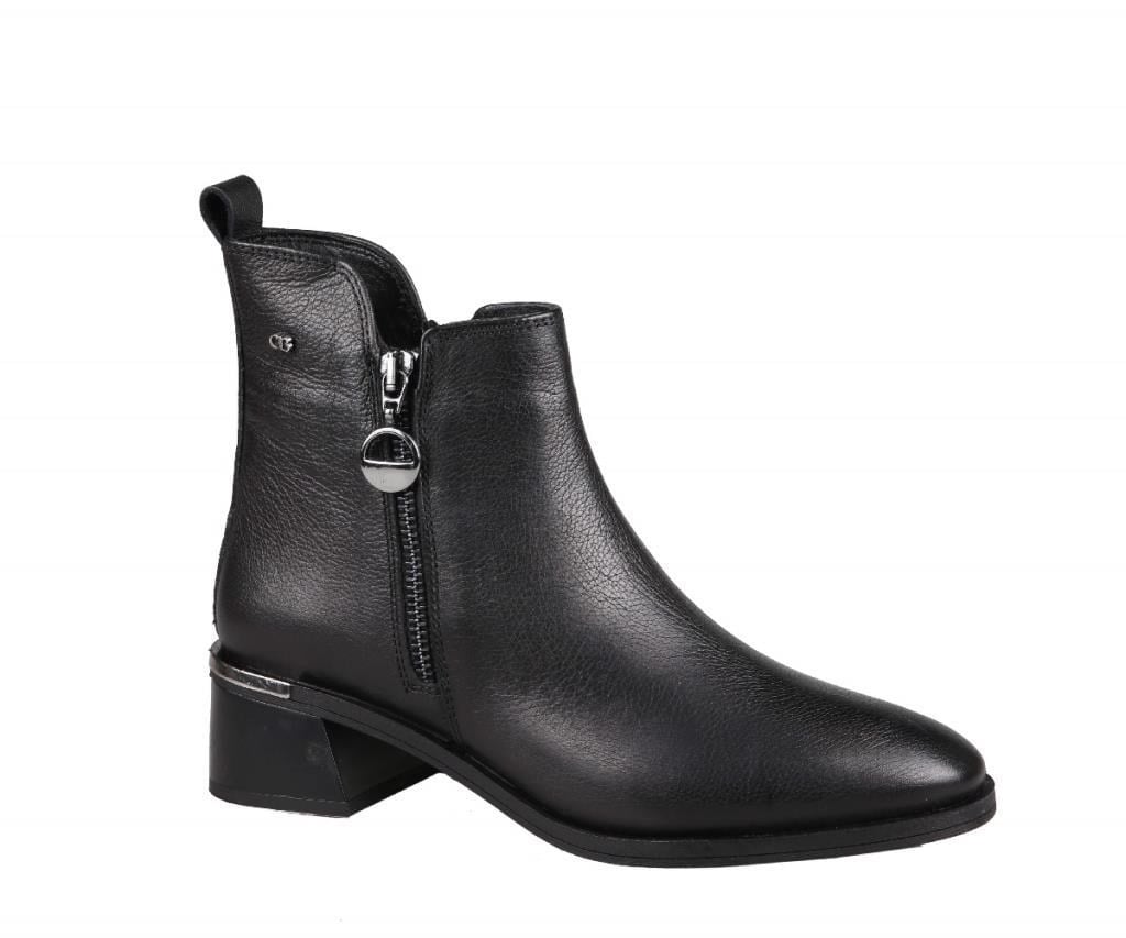 CASTLE BLACK 9780 Hakiki Deri Siyah Kadın Bot