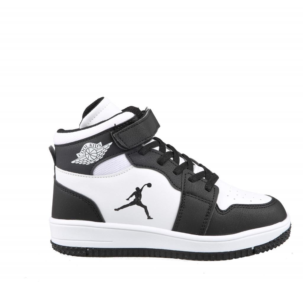 Cool Haykat Boğazlı Siyah-Beyaz Çocuk Sneakers
