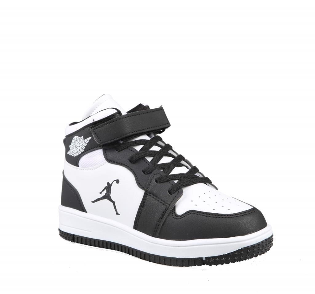 Cool Haykat Boğazlı Siyah-Beyaz Çocuk Sneakers