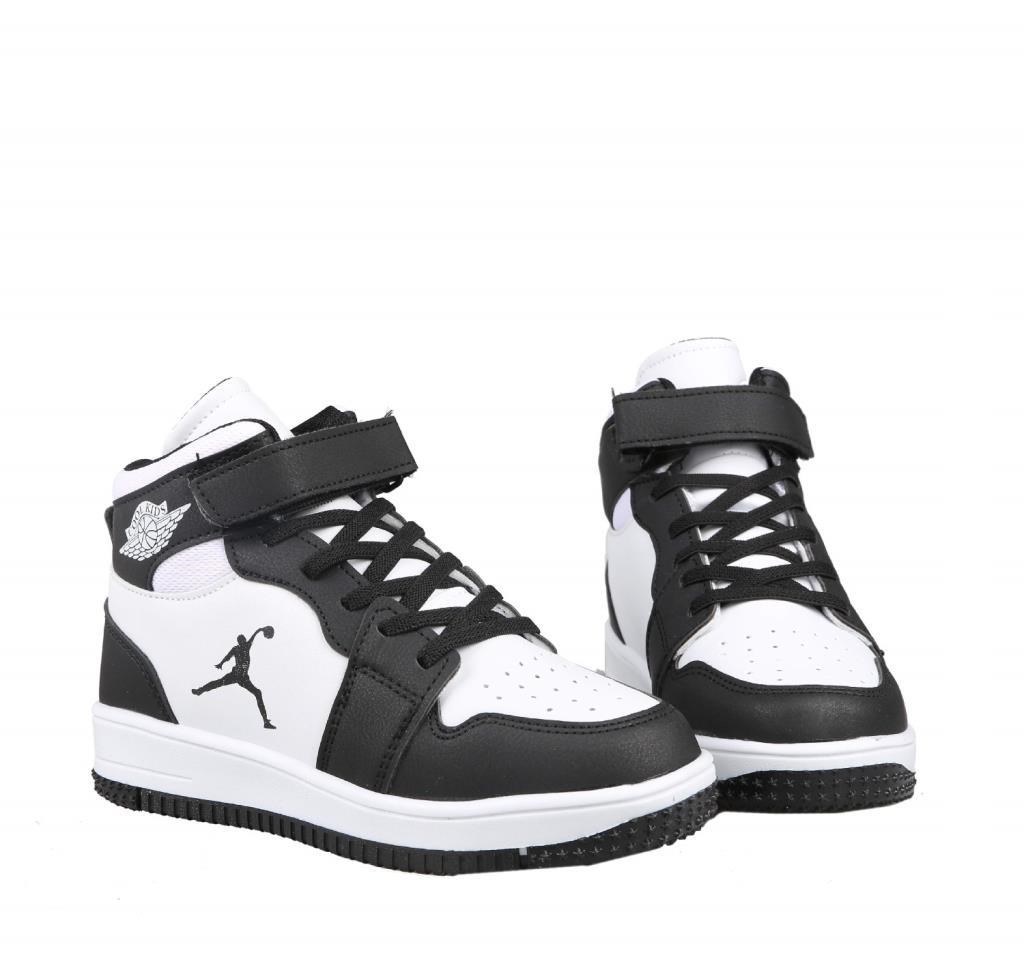 Cool Haykat Boğazlı Siyah-Beyaz Çocuk Sneakers