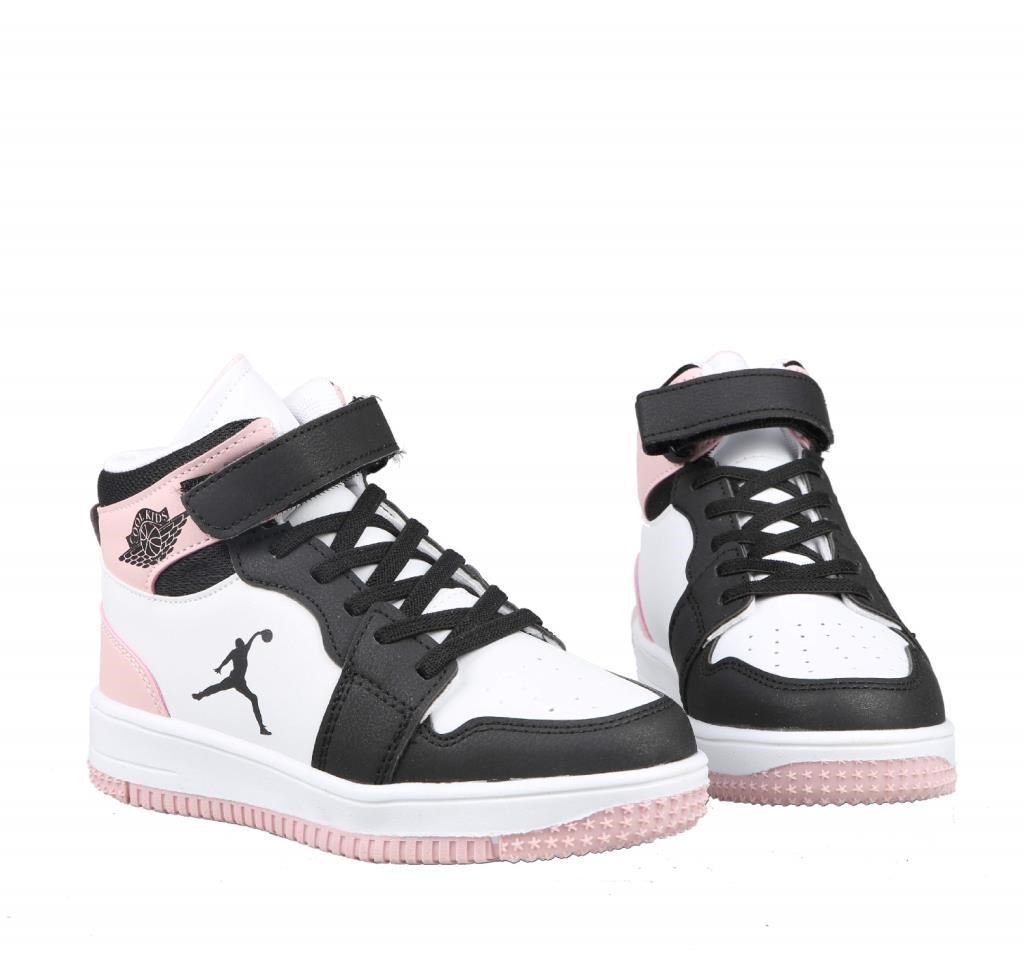 Cool Haykat Boğazlı Siyah Pembe Çocuk Sneakers