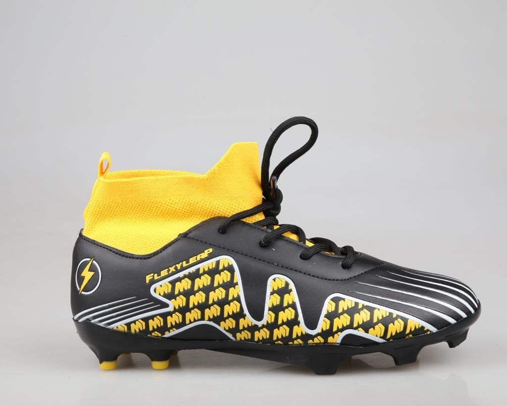 Cool Pele Çoraplı Krampon Siyah Sarı Çocuk Halı Saha Ayakkabısı