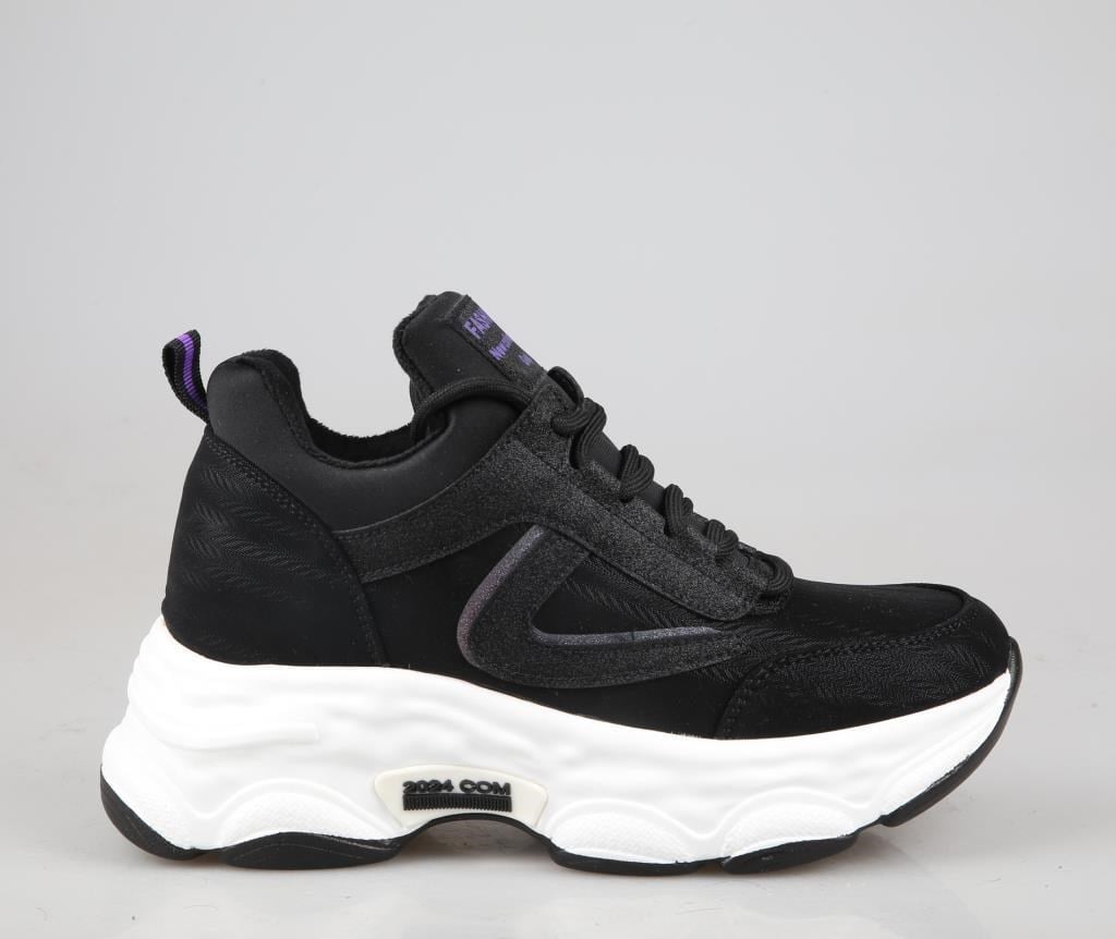 GUJA 24k302 Dolgu Topuk Siyah Kadın Sneakers
