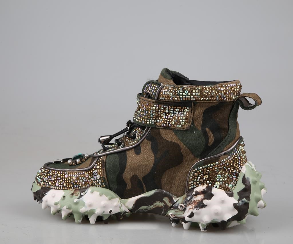 GUJA 24k351 Boğazlı Yeşil Kadın Sneakers