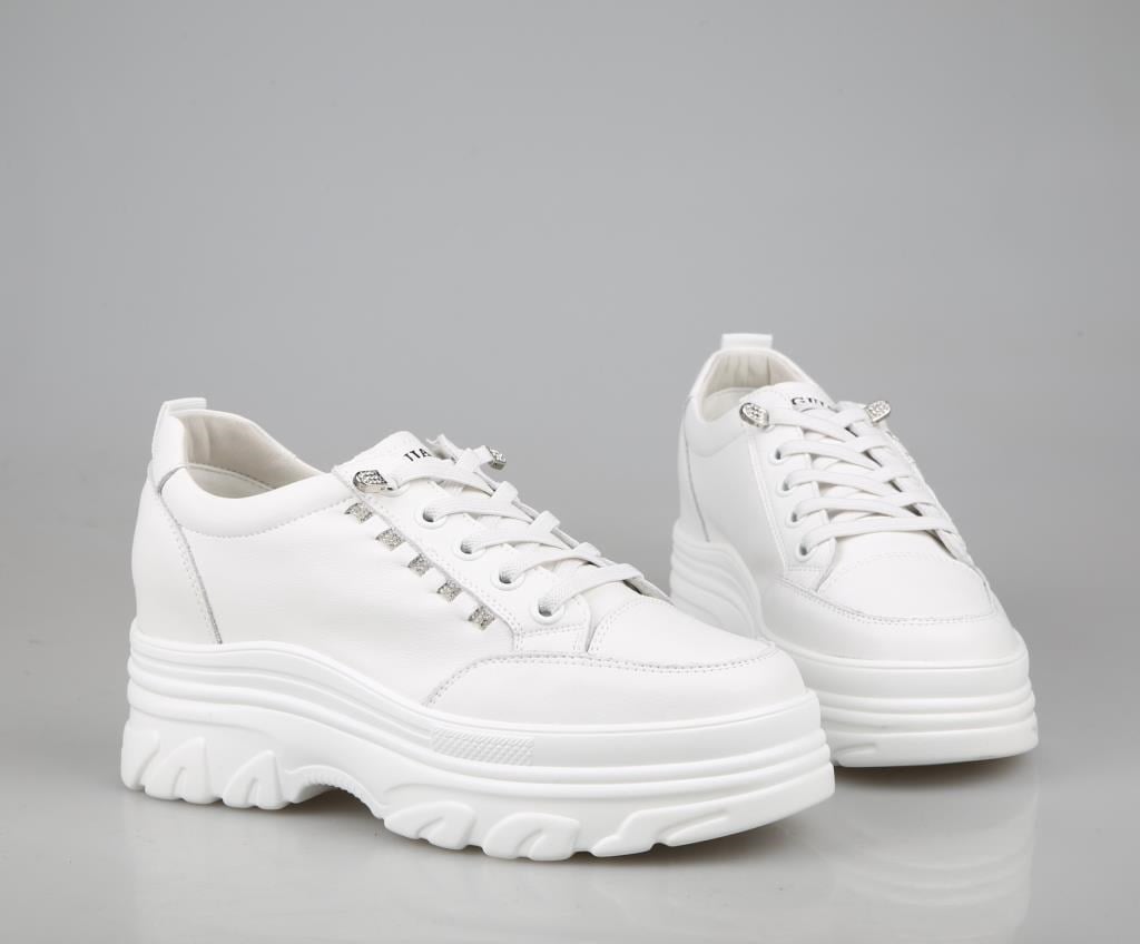 GUJA 25y361 Dolgu Topuk Beyaz Kadın Sneakers