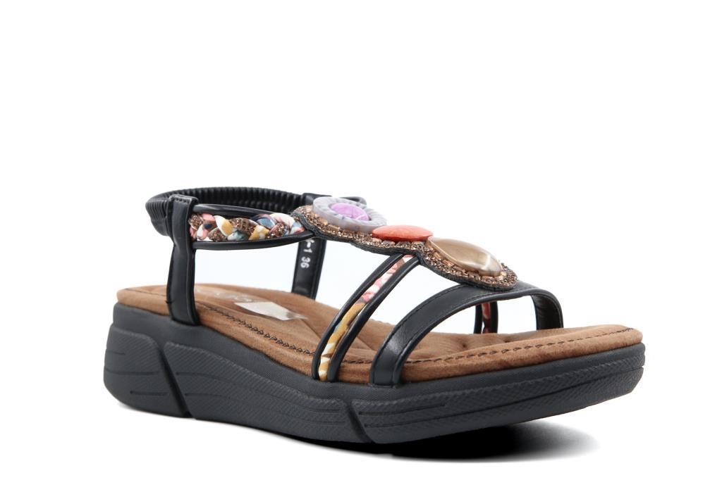 GUJA 26y154-1 Siyah Kadın Sandalet