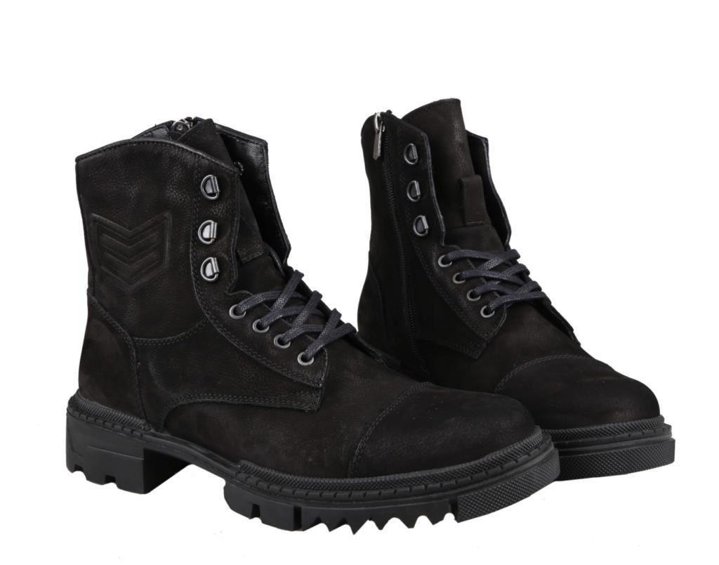 MARCOMEN 14032 Hakiki Deri Siyah Nubuk Erkek Bot