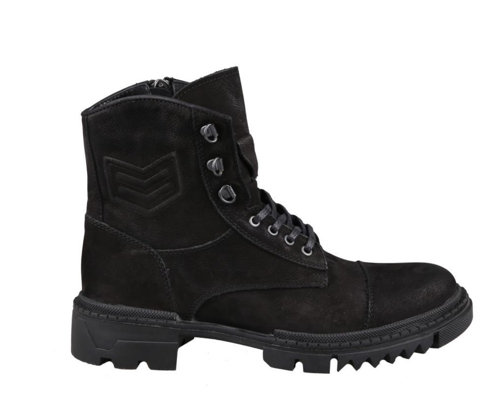 MARCOMEN 14032 Hakiki Deri Siyah Nubuk Erkek Bot