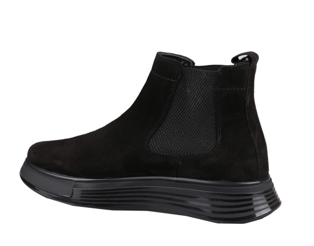 MARCOMEN 14346 Hakiki Deri Siyah Suet Erkek Bot