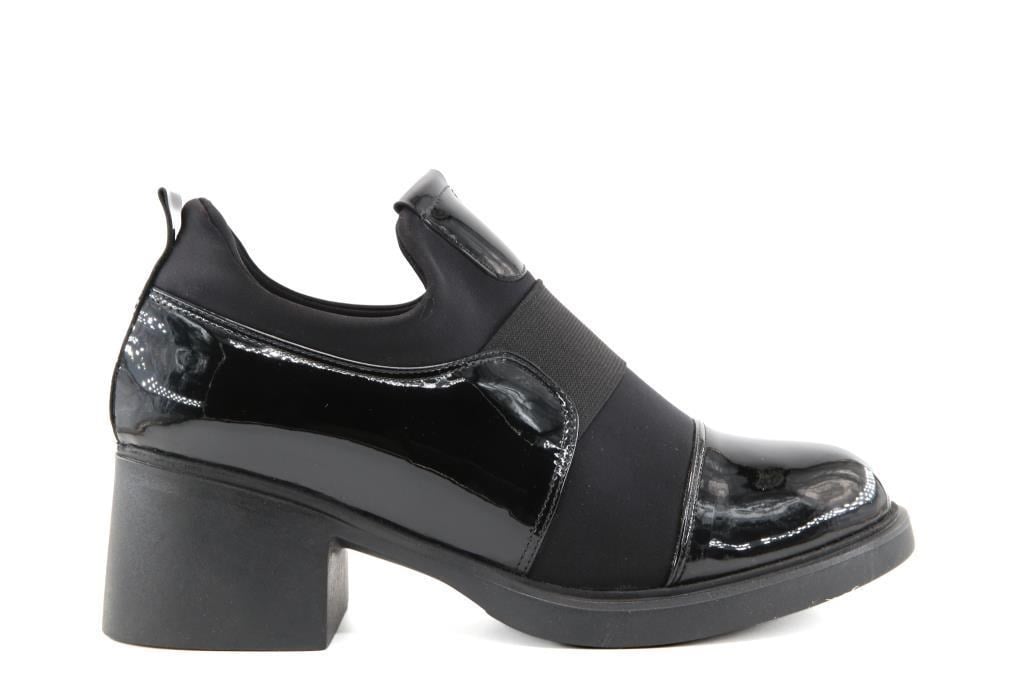 Miss Park Moda 207 k6668 Loafer Siyah Rugan Kadın Günlük Ayakkabı