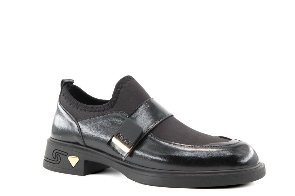 Miss Park Moda 208 k4065 Loafer Siyah Rugan Kadın Günlük Ayakkabı