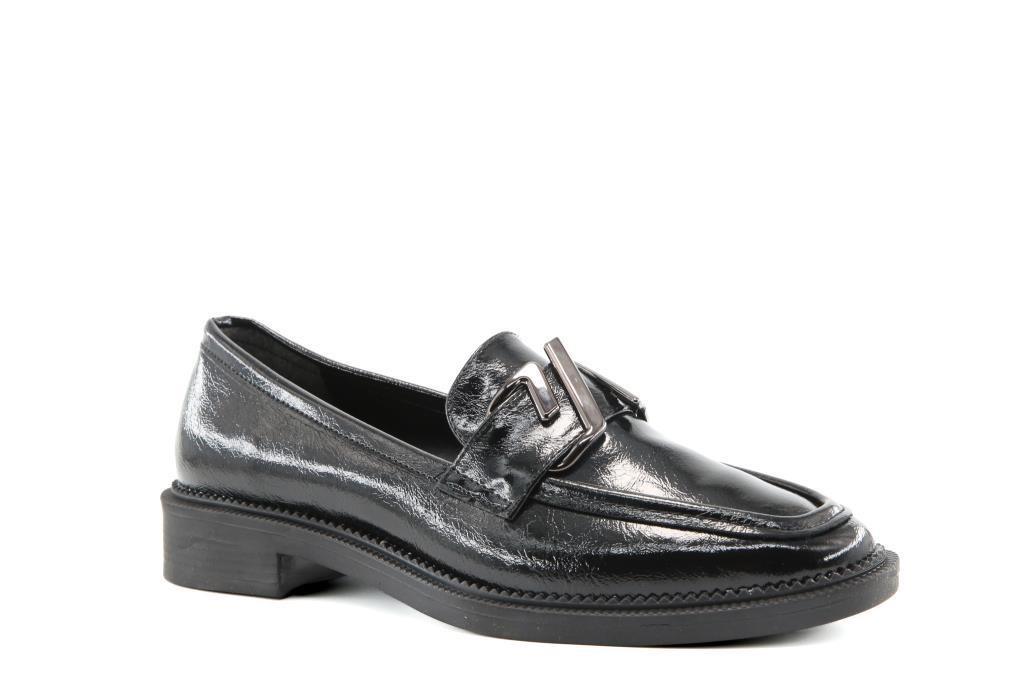 Miss Park Moda 386 k910 Loafer Siyah Rugan Kadın Günlük Ayakkabı