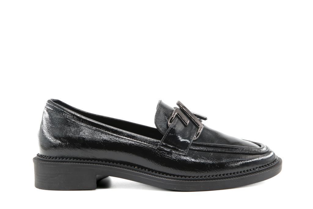Miss Park Moda 386 k910 Loafer Siyah Rugan Kadın Günlük Ayakkabı